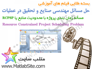 فیلم آموزشی حل مسأله زمان بندی پروژه با محدودیت منابع یا RCPSPS در متلب (به زبان فارسی)